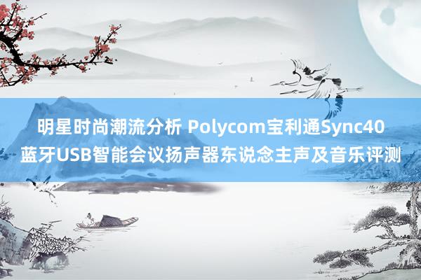 明星时尚潮流分析 Polycom宝利通Sync40蓝牙USB智能会议扬声器东说念主声及音乐评测