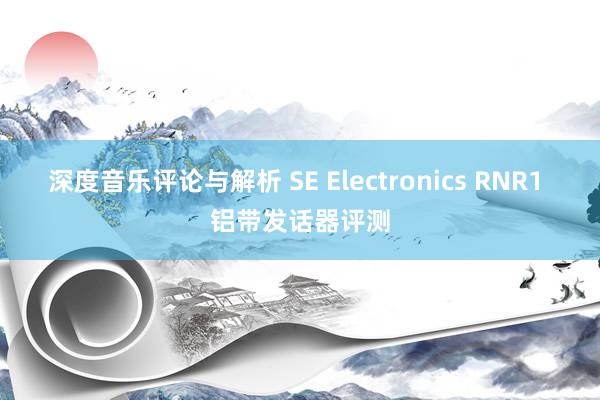 深度音乐评论与解析 SE Electronics RNR1 铝带发话器评测