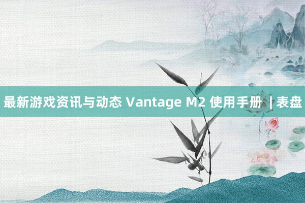 最新游戏资讯与动态 Vantage M2 使用手册  | 表盘